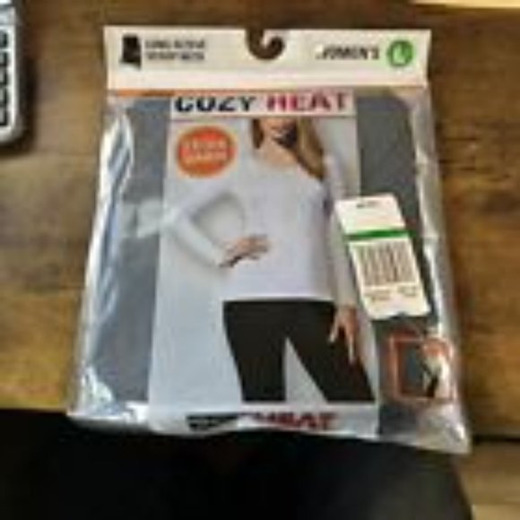 32 Degrees Mock-Neck Long-Sleeve Top Heather Charcoal Gray LARGE NEW Extra Warm - Picture 3 of 4